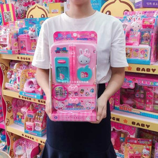一言粉紅兔迷你模擬冰箱熨鬥洗衣機男女孩過家家廚房益智兒童玩具 65411