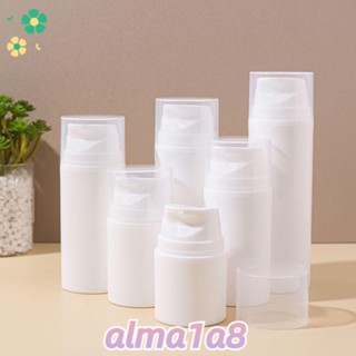 ALMAA空化妝品瓶,30/50/80/100/120/150毫升可再填充乳液真空瓶,塑膠白色旅行乳液瓶