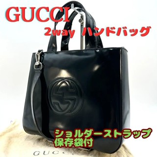 GUCCI 古馳 手提包 SOHO Interlocking系列 黑色 2way 日本直送 二手