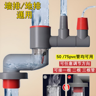 臺灣出貨 牆排管道三通接頭配件衛生間排水管三通陽臺洗衣機櫃烘乾機排水管🌈甄選五金行🌈610