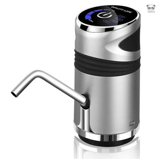 桶裝水飲水機抽水器 觸控式螢幕 小型電動純淨水桶礦泉水手壓式上水器 銀色