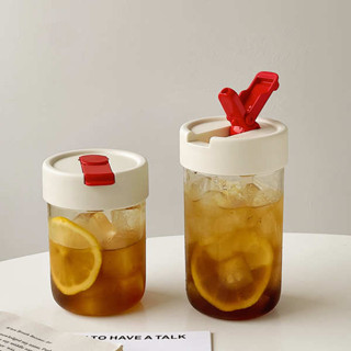 吸管杯 大象杯 環保杯 夏季tritan吸管杯女生高顏值塑膠水杯咖啡杯隨行簡約噸噸成人杯子