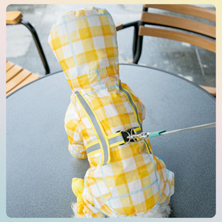 新品現貨狗面狗狗雨衣夏季衣服小狗泰迪比熊小型幼犬夏天防水全包四腳牽引20250605