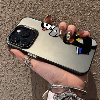 美式卡通經典小企鵝手機殼硬殼防震13 16 11 15 Pro相容iPhone 16 15 14 13 12 11 Pr