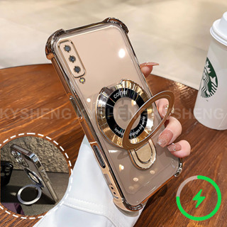 SAMSUNG 適用於三星 A50 A50S A30S A70 A750 A7 2018 手機殼新款磁性充電支架四角防摔