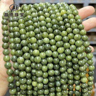 免費開光🧧祈福開運 天然橄欖石深色南方圓珠手工diy飾品配件手鍊串珠批發 DIY手串 辟邪 平安 轉運 招財