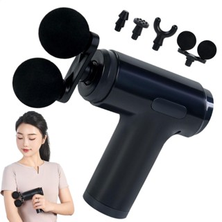 用於肌肉肩部按摩器的身體按摩器帶 4 個按摩頭電動手持便攜式放鬆裝置用於鍛煉健身訓練 junlamy