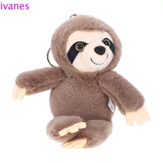 IVANES01毛絨樹懶鑰匙扣,毛絨動物軟娃娃樹懶小吊墜,模擬包包吊飾鑰匙圈樹懶絨毛玩具兒童禮物