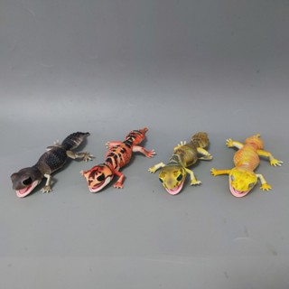 散貨 萬代生物模擬圖鑑動物模型大蜥蜴壁虎5寸約14cm可動模型
