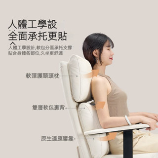 √撐腰研究所√新款老闆沙髮椅 辦公椅午休可躺午睡兩用 高彈坐墊久坐不塌陷 雙層軟包靠背椅 舒適久坐人體工學電腦椅