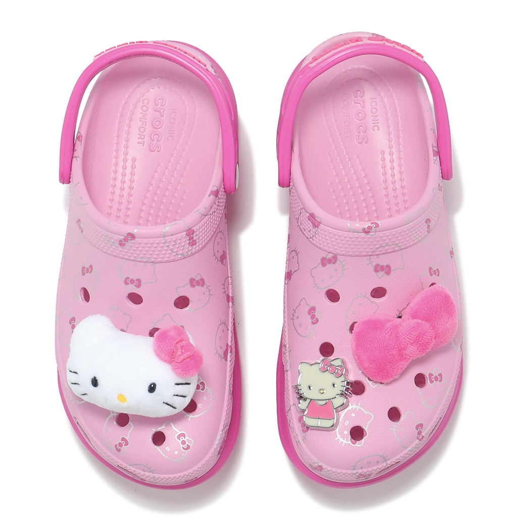 Crocs 厚底洞洞鞋 Hello Kitty Bae Clog 女鞋 復古 Bae克駱格 ACS 21119990H