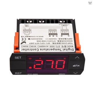 30A數顯溫度控制器 STC-3000 溫控器 加熱/製冷/溫度校正/延遲啟動/高低溫報警/數據鎖/回差設定 AC 22