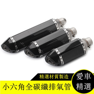 小六角尾段臺蠍管/仿鈦碳縴維/卡夢/鯉魚嘴/51mm/勁戰/酷龍/三代/四代/Bws/排氣管/T2/T1/ 4P6D