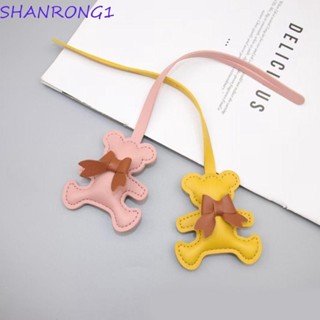 SHANRONG1蝴蝶結熊鑰匙扣,汽車鑰匙扣時尚PU皮革鑰匙圈,柔軟的豐富多彩的有創造力的卡通包掛件