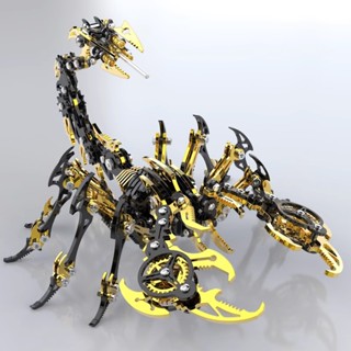 機械黨「機械蠍魔」3D金屬拚裝模型｜賽博朋克蠍子DIY手工套件｜可動關節立體拚圖｜闇黑係機械美學擺件｜高難度解壓玩具｜科