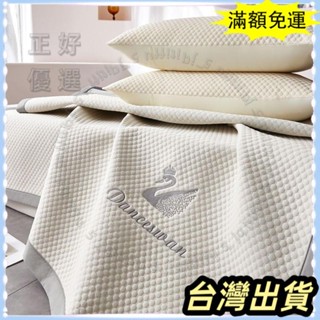 🔥臺灣發貨+統編🔥小紅書同款 A類母嬰級夏季冰豆豆涼蓆三件套 可水洗冰絲席子家用摺疊空調軟