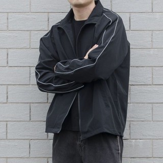 秋季韓版寬鬆休閒外套男士立領小外套潮流風衣夾克百搭衣服20250523