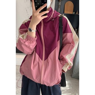 【新店特惠】防曬衣 時尚拚色防嗮衣女薄款2025夏季新款戶外透氣寬鬆百搭洋氣防嗮服潮