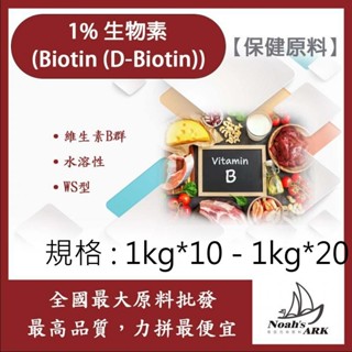 戈登維特 100g - 500g 1%生物素 保健原料 營養新增 維生素B群 水溶性 維生素 生物素 WS型