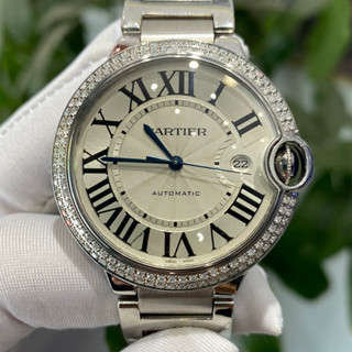 Cartier 卡地亞42MM男士手錶表藍氣球全自動機械腕錶W69012Z4