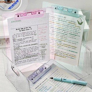 XINLEEN1A4檔案夾管理器,文件檔案夾書寫板透明A4剪貼板,書寫平板電腦帶低調金夾檔案夾板夾