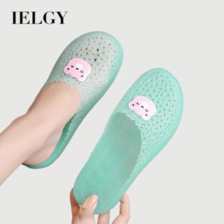 IELGY 夏季半拖鞋女式水晶果凍無跟涼鞋女