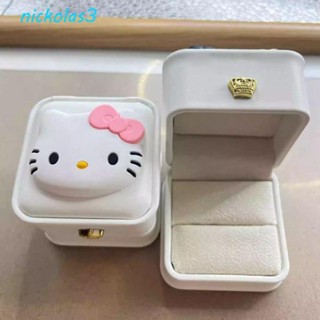 NICKOLAS凱蒂戒指盒,珠寶盒3D飾品戒指收納盒,桌面裝飾懺悔可愛的設計求婚戒指盒女士女孩