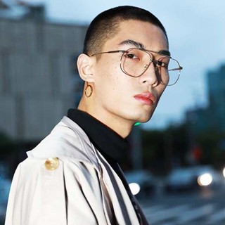 半匡眼鏡 眼鏡防滑 黑框眼鏡 復古雙梁銀色帶耳環眼鏡男款近視度數可配痞帥大臉顯瘦鏡框女素顏