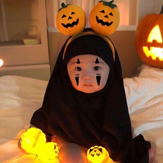 新品優惠#萬聖節兒童服裝男童女孩親子裝幽靈無臉男可愛鬼衣服cosplay服飾