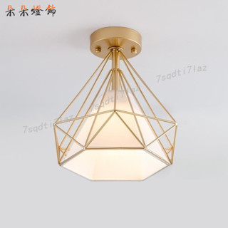 免運🍀朵朵🍒臺灣110V 💡北歐陽臺輕奢簡約現代門廳入戶玄關燈 創意臥室走廊過道 E27 吸頂燈 北歐燈飾 走道燈