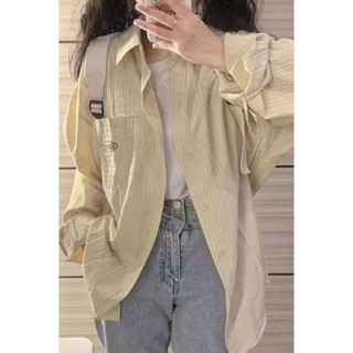 【新店特惠】防曬衣 日係潮牌條紋防曬襯衫女春夏季薄款外穿oversize寬鬆洋氣減齡上衣