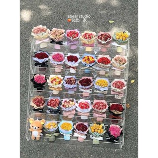 花束 花束包裝紙 乾燥花束 【原創】mini花束玫瑰乾燥花迷你車用出風口擺件裝飾冰箱貼見面生日