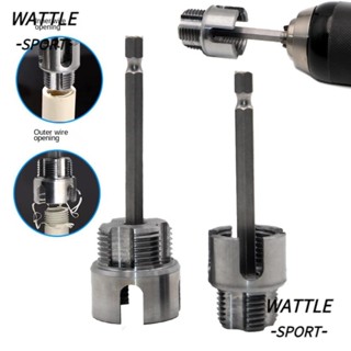 WA-SPORT 4/6 水管開孔器,電鑽六角攻絲工具沖孔鑽頭螺紋開孔器,六角柄雙頭水管螺紋開孔器