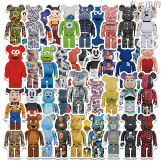 限時低價 50張入 積木熊 Bearbrick 潮玩 防水行李箱貼紙 機車貼紙 筆電貼紙