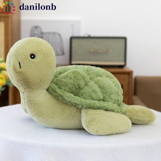 DANILO海龜毛絨公仔,蓬鬆的填充的綠烏龜毛絨玩具,收藏卡通Ins/簡素動物海龜抱枕汽車裝飾