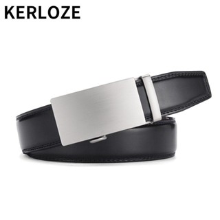 官方正品KERLOZE皮帶男士真皮腰帶自動扣休閒商務百搭純牛皮褲帶