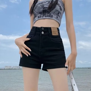 黑色 短褲 牛仔短褲 褲子 女裝 高腰 大尺碼 diff 牛仔短褲女 A字短褲 女生褲子 美式 顯瘦 韓係牛仔短褲 熱褲