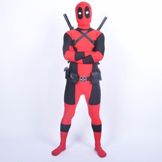 死侍服裝萬聖節兒童成人角色扮演衣服cosplay緊身衣死侍連身服男
