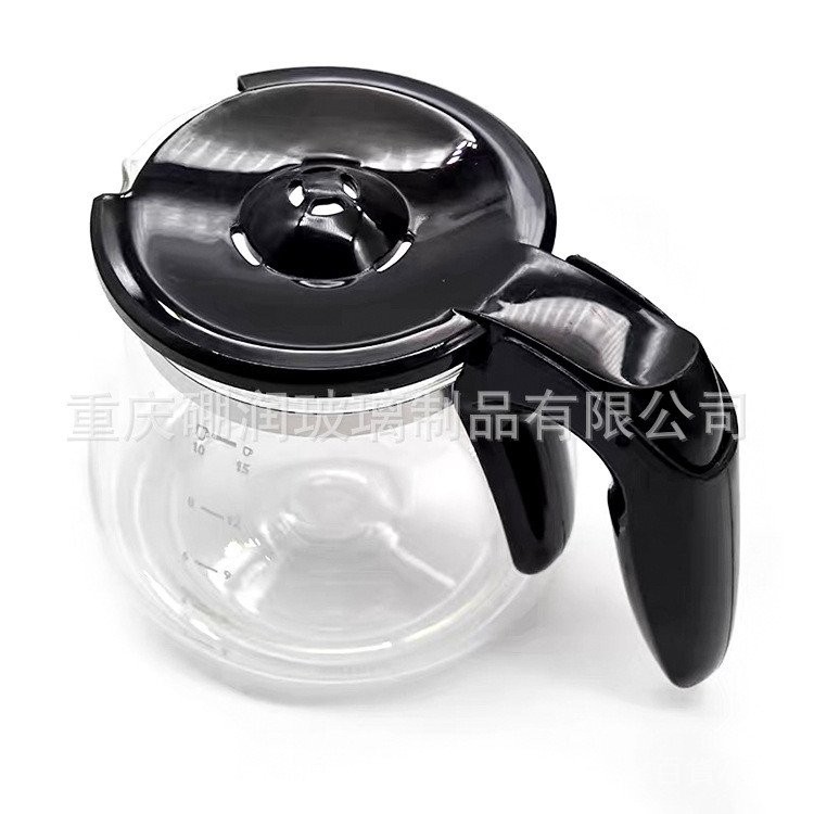 新品特價+【30天髮貨】咖啡壺跨境批髮菲利浦咖啡機配件玻璃高硼硅耐熱玻璃壺帶蓋可定製logo咖啡壺 玻璃壺 咖啡機配件