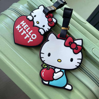 行李吊牌 行李牌 可愛少女心Kitty貓行李箱掛牌旅遊登機牌矽膠行李牌防丟託運吊牌
