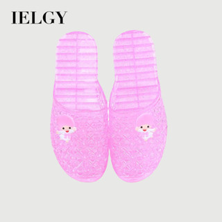 IELGY 拖鞋女式夏季腳趾半滑水晶透明果凍鞋