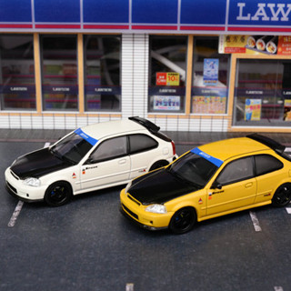 ⭐24小時⭐ 1:64模型車 Spoon Champion Honda Civic EK9 開頂版 MH 壓鑄汽車模型