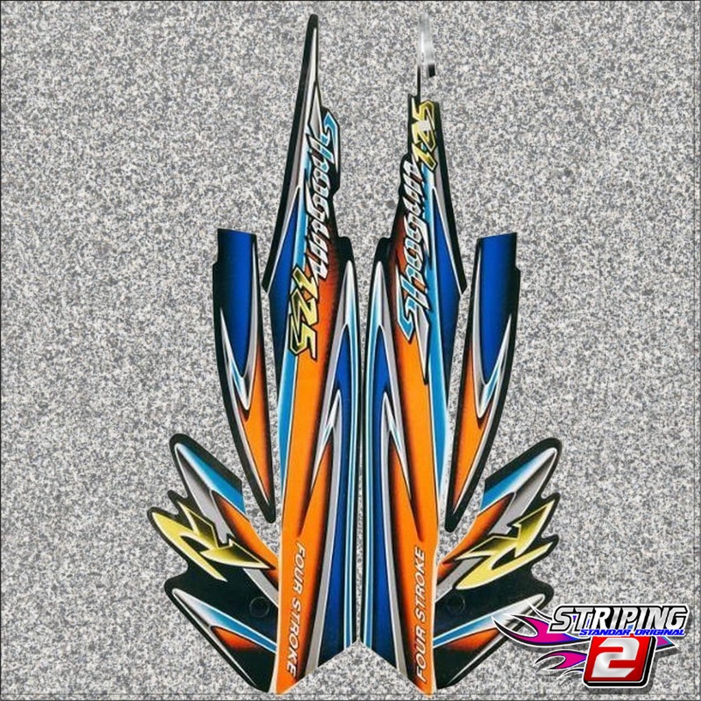 Suzuki shogun 125 r 2004 黑色條紋充滿最佳質量標準清單摩托車貼紙
