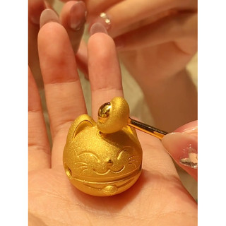 熱賣#小木魚解壓敲打迷你實木法器招財貓金色桌麵擺件木魚創意生日禮物5ya