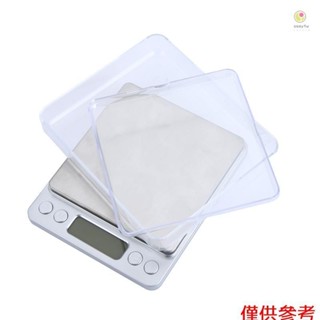 高精度迷你電子數字平臺珠寶秤稱重天平帶兩個託盤便攜式 500g/0.01g 計數功能藍色 LCD g/ct/dwt/oz