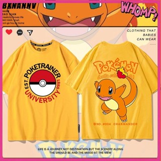 寶可夢 夏季皮卡丘伊布小火龍衣服兒童短袖 男童上衣 短袖 t shirt 寬鬆 t恤 男生 t恤 短袖上衣