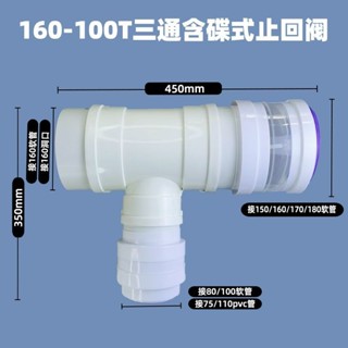 帶止回閥 三通排風管 接頭三通 止回閥 快速通風管道 三通 止回閥