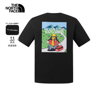 the north face北面男女款黑色吸濕排汗戶外山川印花短袖t恤｜8gz2jk3 排汗衫