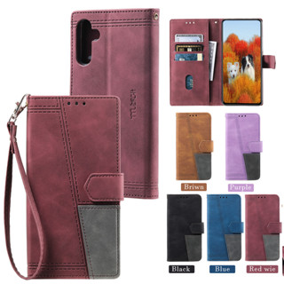 時尚拼接皮套 適用 三星 Note20 ultra S20 FE S10 + Note 10 9 8 支架腕帶防摔保護殼