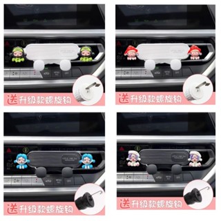 【新店特惠】手機支架 汽車手機支架車載手機架可愛女孩車內空調齣風口重力支撐導航支架